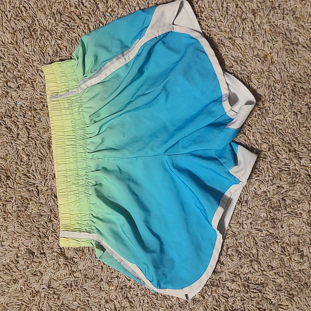 Walmart athletic shorts,Blue and green, Size Large 10/12